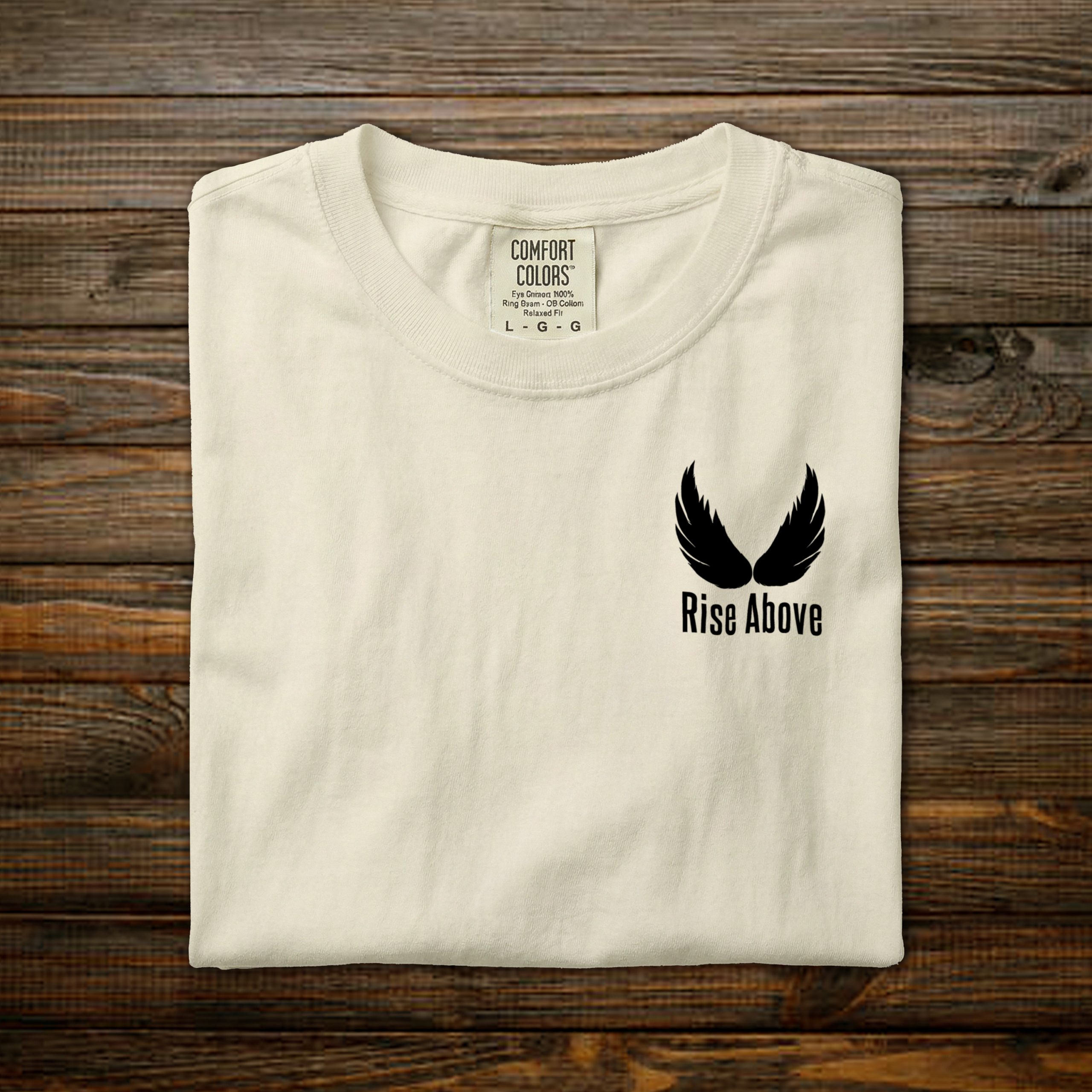 Rise Above Ivory – Chest Black
