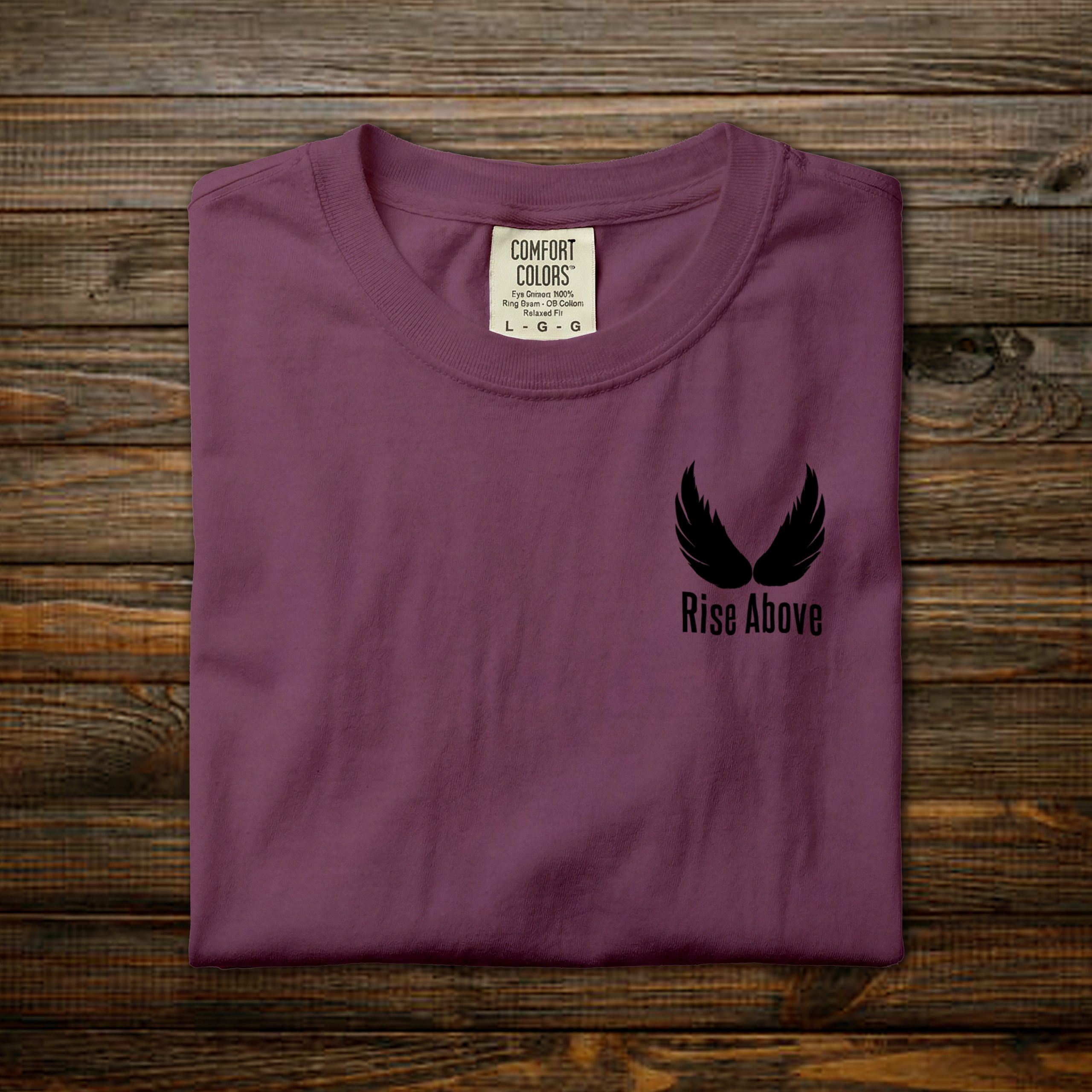 Rise Above Berry – Chest Black