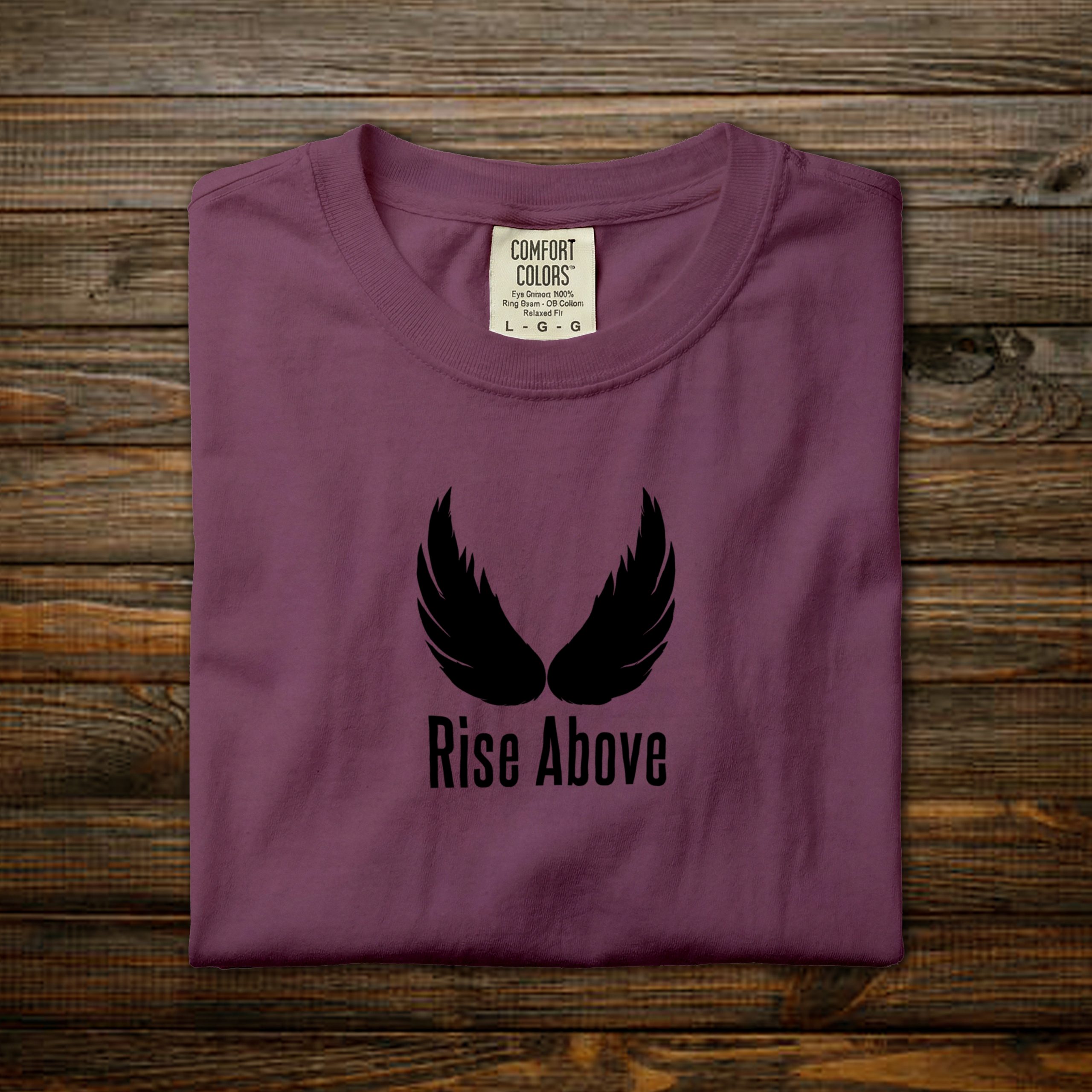 Rise Above Berry – Bold Center Black
