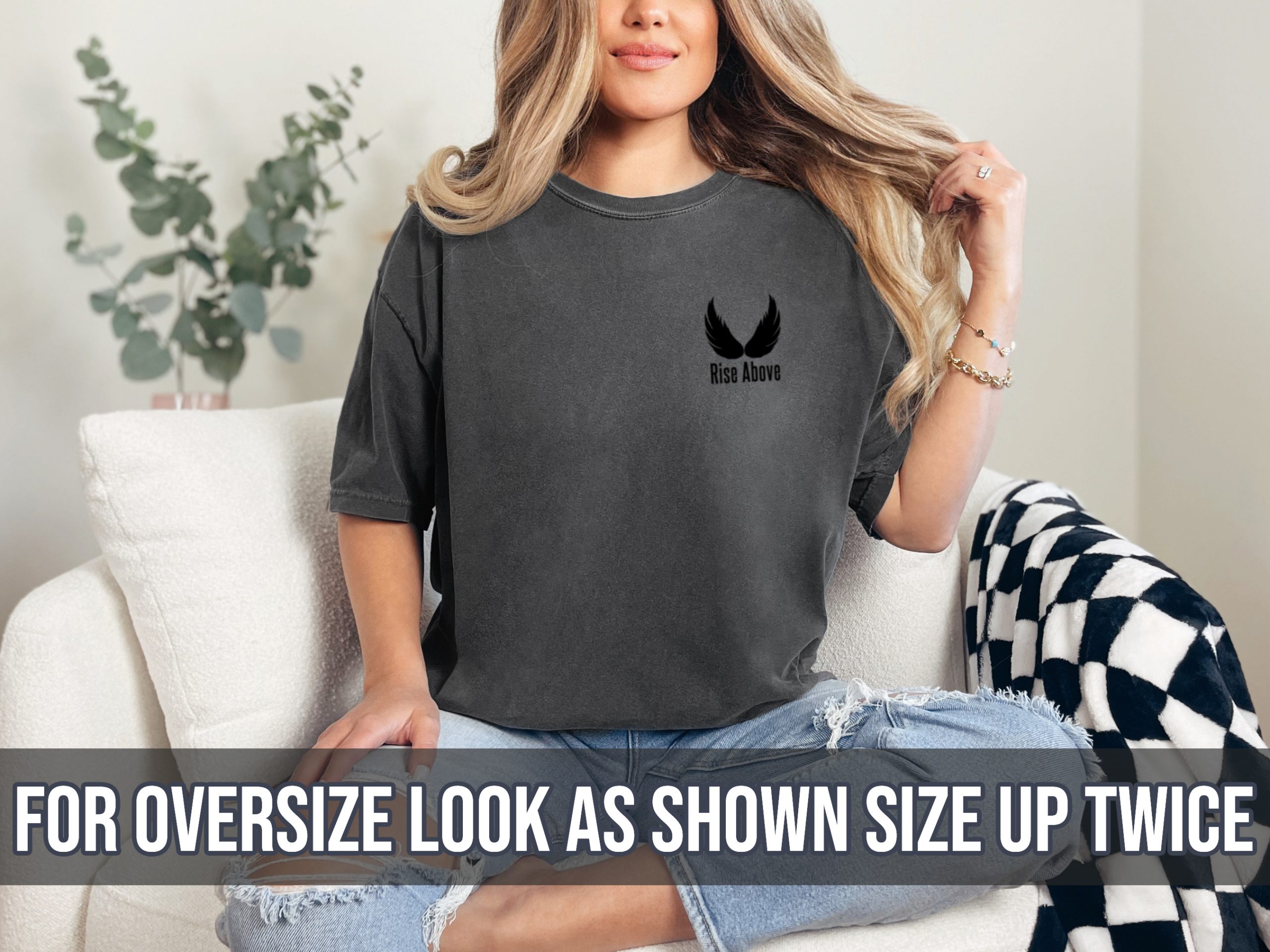 Rise Above Black – Bold Chest Black